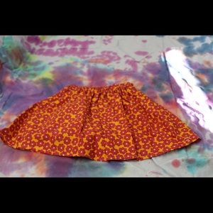 Orange and red flower skirt